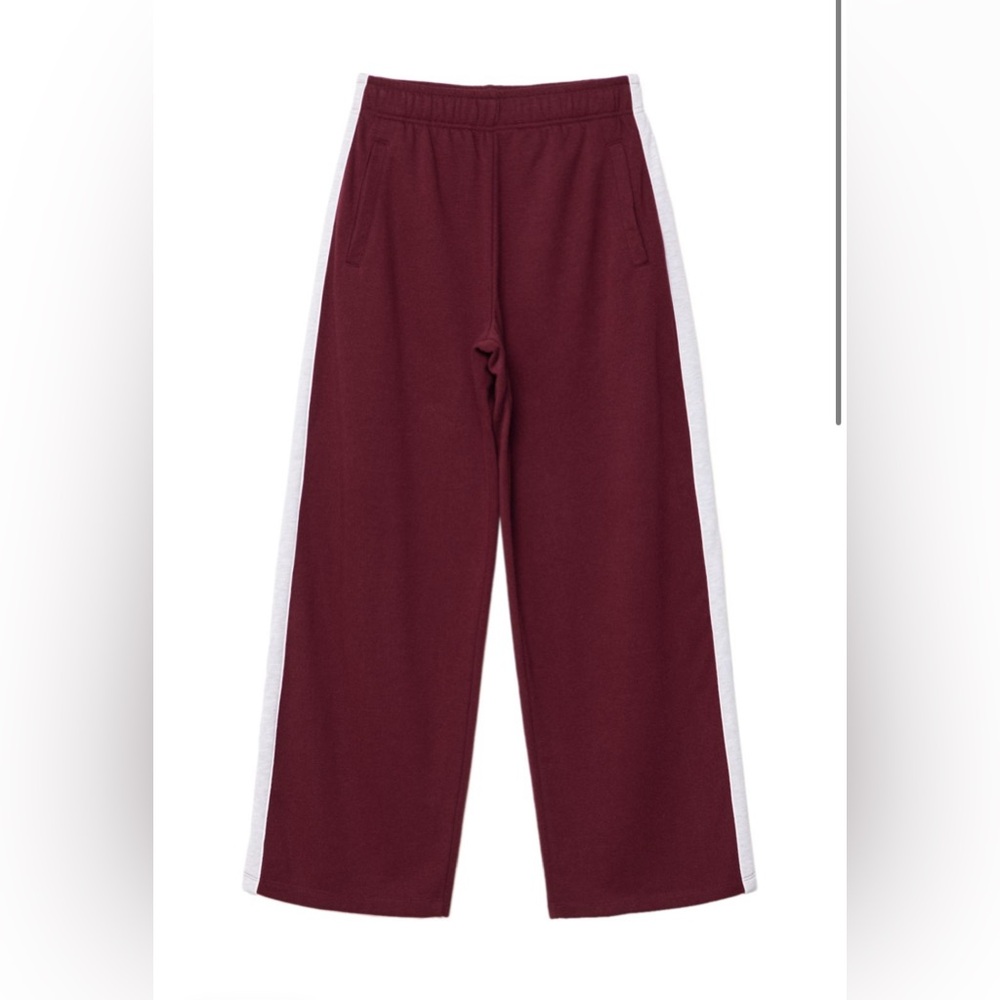 Stradivarius Plush Trousers With Side Stripe